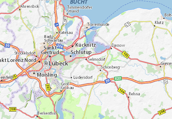 Karte Stadtplan Selmsdorf