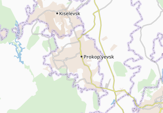 Prokop&#x27;yevsk Map