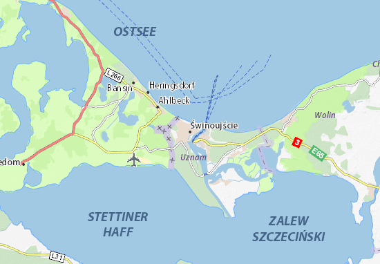 Karte Stadtplan Świnoujście