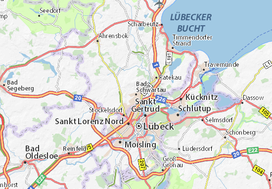 Karte Stadtplan Bad Schwartau
