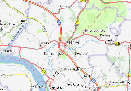 Karte Stadtplan Itzehoe