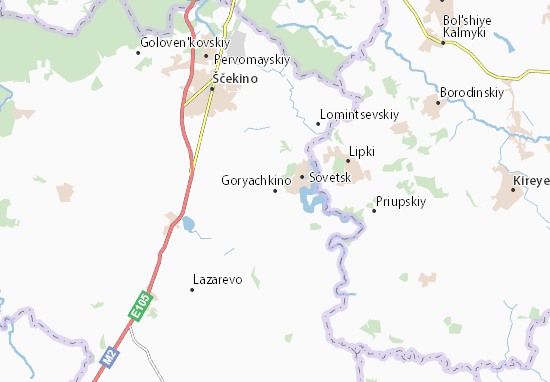 Mapa Goryachkino