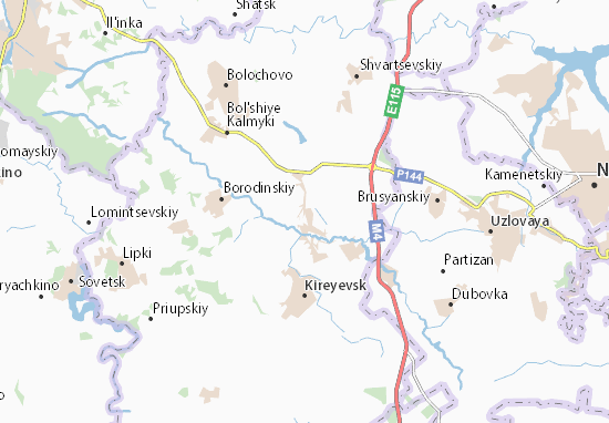 Karte Stadtplan Dedilovo