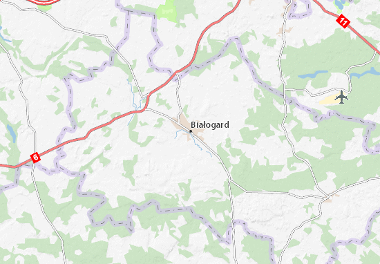 Karte Stadtplan Białogard