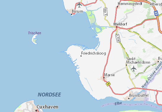 Mapa Friedrichskoog