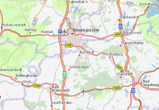 Karte Stadtplan Boostedt