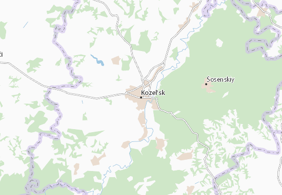 Karte Stadtplan Kozel&#x27;sk