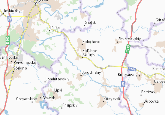 Karte Stadtplan Bol&#x27;shiye Kalmyki