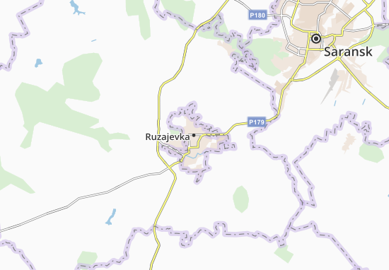 Karte Stadtplan Ruzajevka