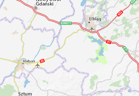 Karte Stadtplan Gronowo Elbląskie