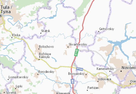 Kaart Plattegrond Shvartsevskiy