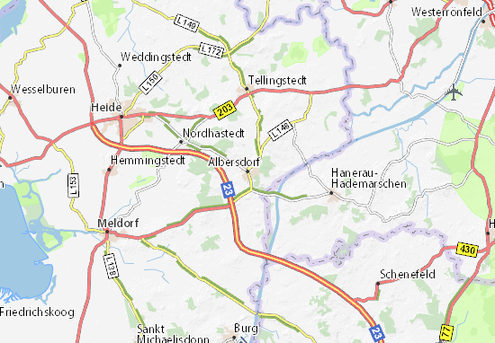 Kaart Plattegrond Albersdorf