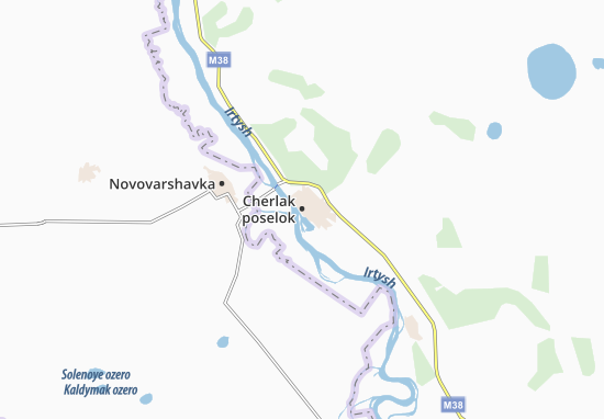 Mapa Cherlak poselok