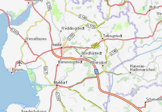 Karte Stadtplan Nordhastedt