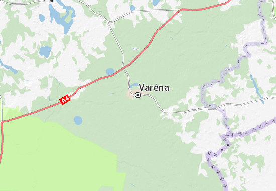 Kaart Plattegrond Varėna
