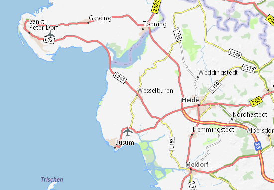 Wesselburen Map