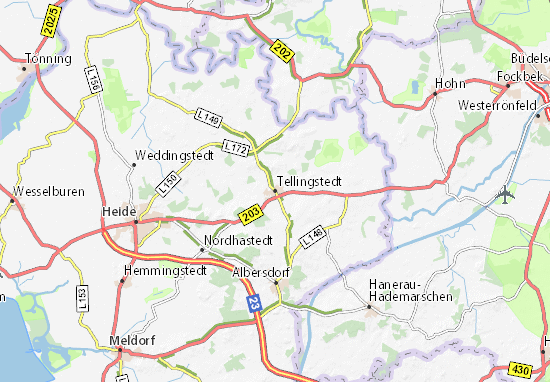 Karte Stadtplan Tellingstedt
