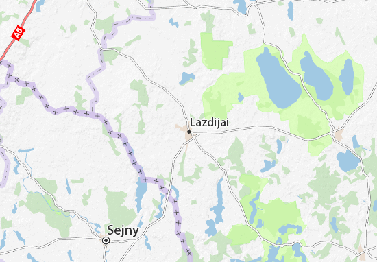 Kaart Plattegrond Lazdijai