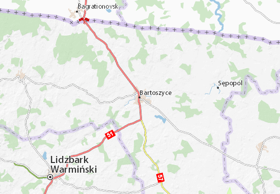 Kaart Plattegrond Bartoszyce