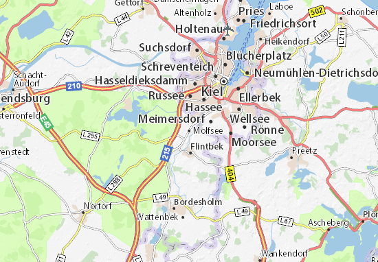 Karte Stadtplan Molfsee