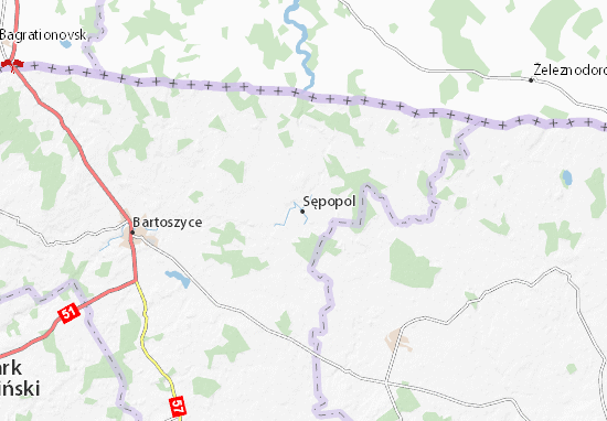 Kaart Plattegrond Sępopol
