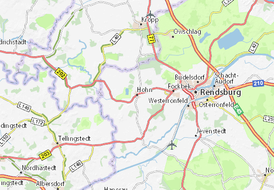 Karte Stadtplan Hohn