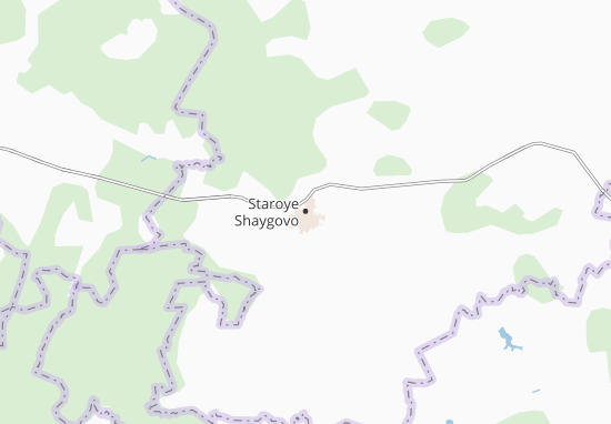 Kaart Plattegrond Staroye Shaygovo