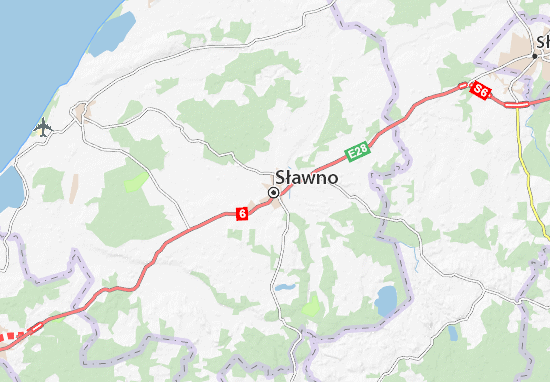 Karte Stadtplan Sławno