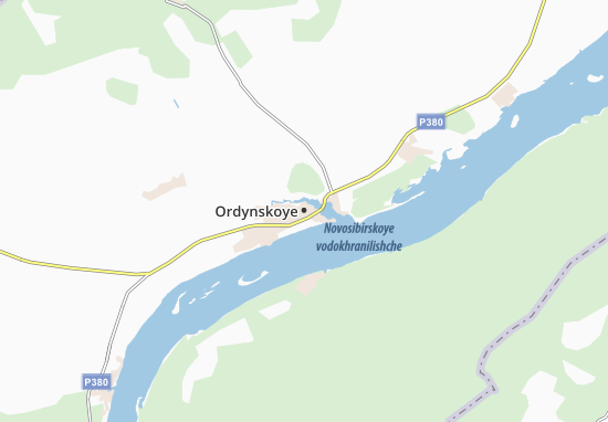 Karte Stadtplan Ordynskoye