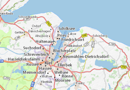 Mapa Heikendorf