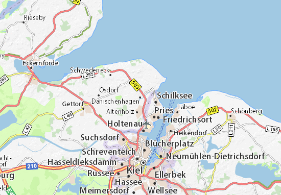 Karte Stadtplan Dänischenhagen
