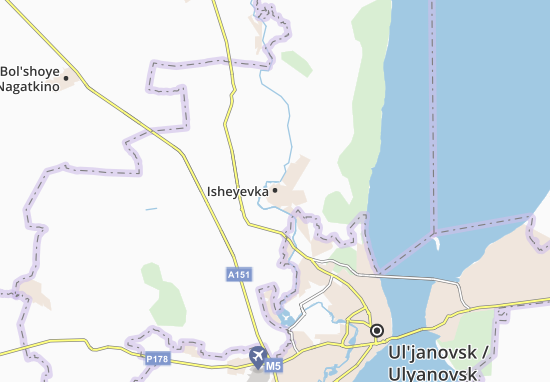 Mapa Isheyevka