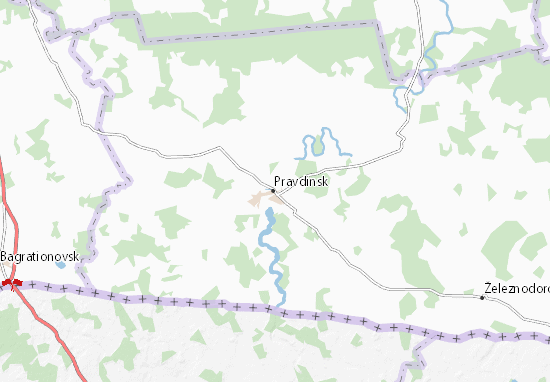 Kaart Plattegrond Pravdinsk