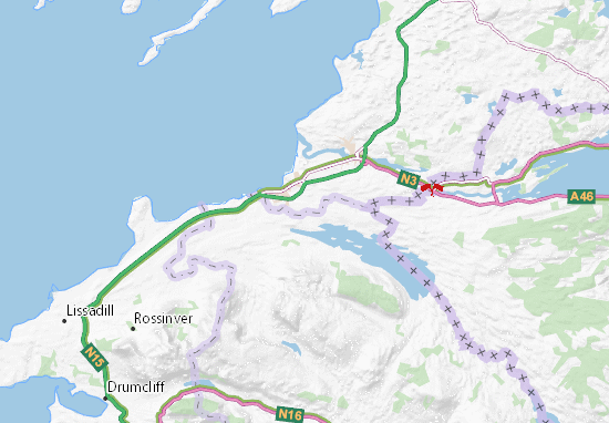 Karte Stadtplan Donegal