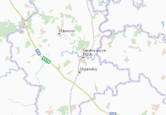 Karte Stadtplan Serebryanyye Prudy