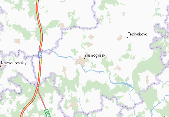 Karte Stadtplan Yasnogorsk