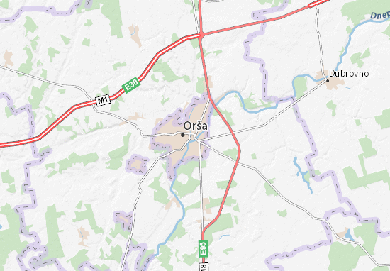 Karte Stadtplan Orša