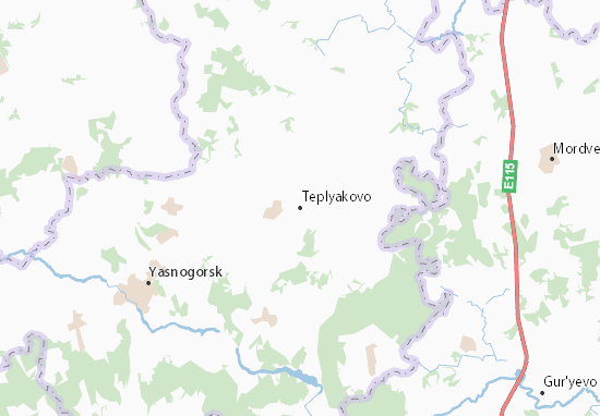 Mapa Teplyakovo