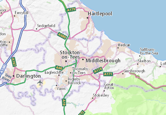 Kaart Plattegrond Middlesbrough