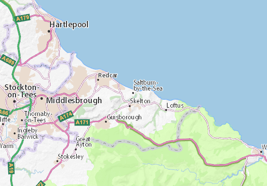 Saltburn-by-the-Sea Map
