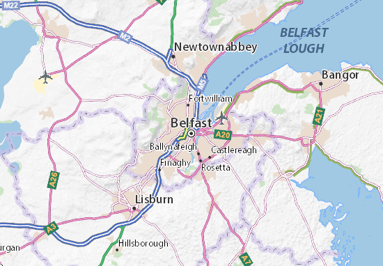 Mapa Belfast