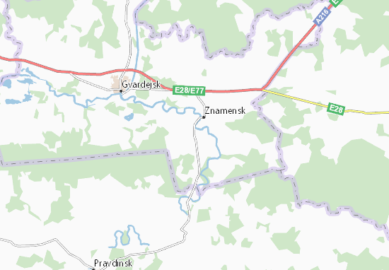 Karte Stadtplan Bol&#x27;šaja Poljana