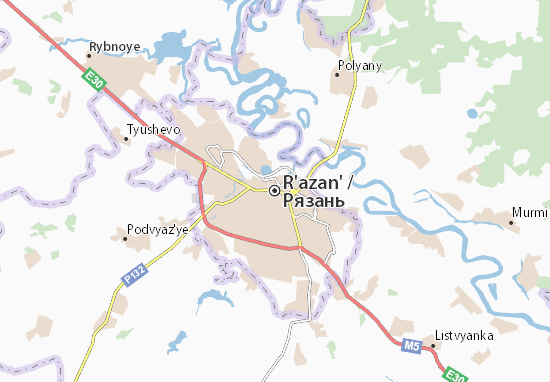 Karte Stadtplan R&#x27;azan&#x27;