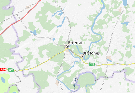 Karte Stadtplan Prienai