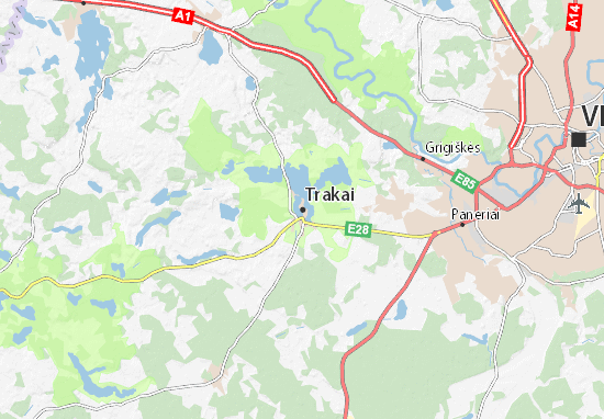 Kaart Plattegrond Trakai