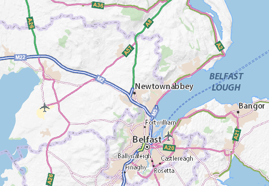 Mapa Plano Newtownabbey