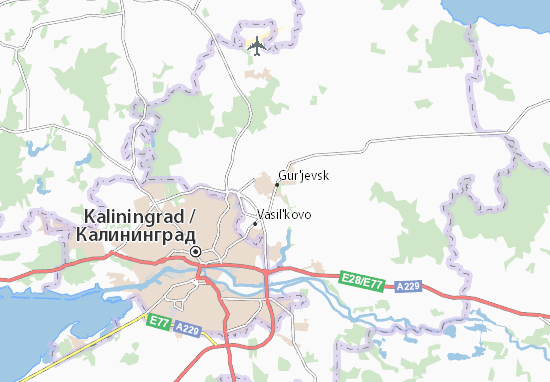 Karte Stadtplan Gur&#x27;jevsk