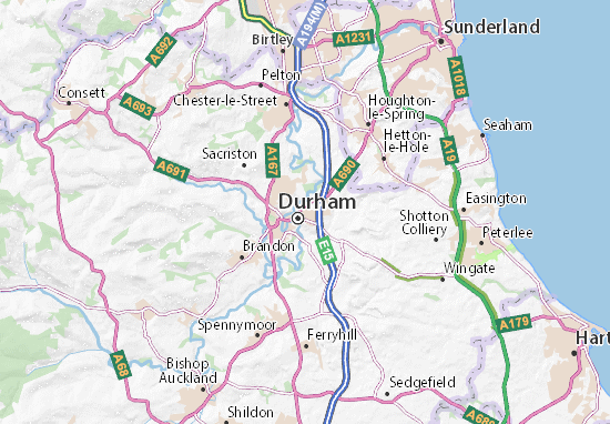 Karte Stadtplan Durham