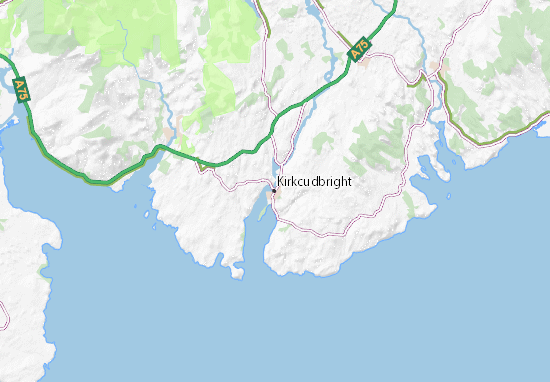 Karte Stadtplan Kirkcudbright