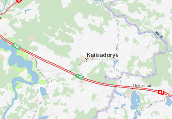 Kaart Plattegrond Kaišiadorys